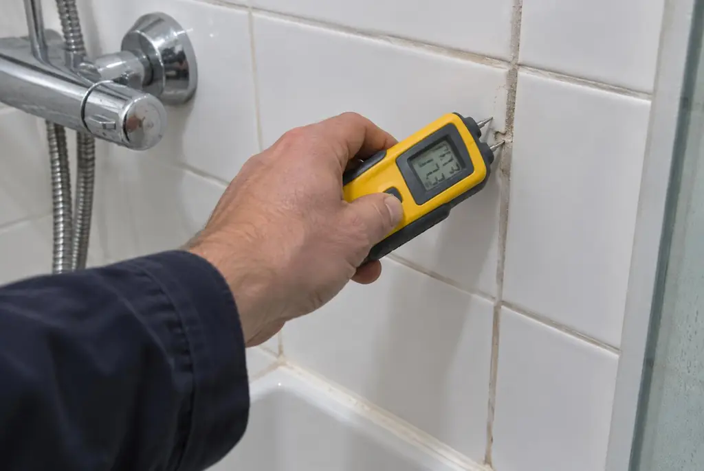 Lekdetectie Epe – vochtmeter op badkamertegels bij de douche